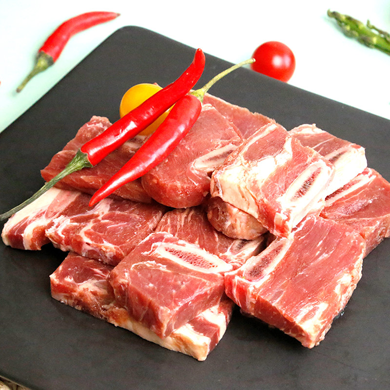 牛肉恒都牛仔250gx4家庭调味带骨烧烤肋排骨肉生牛肉