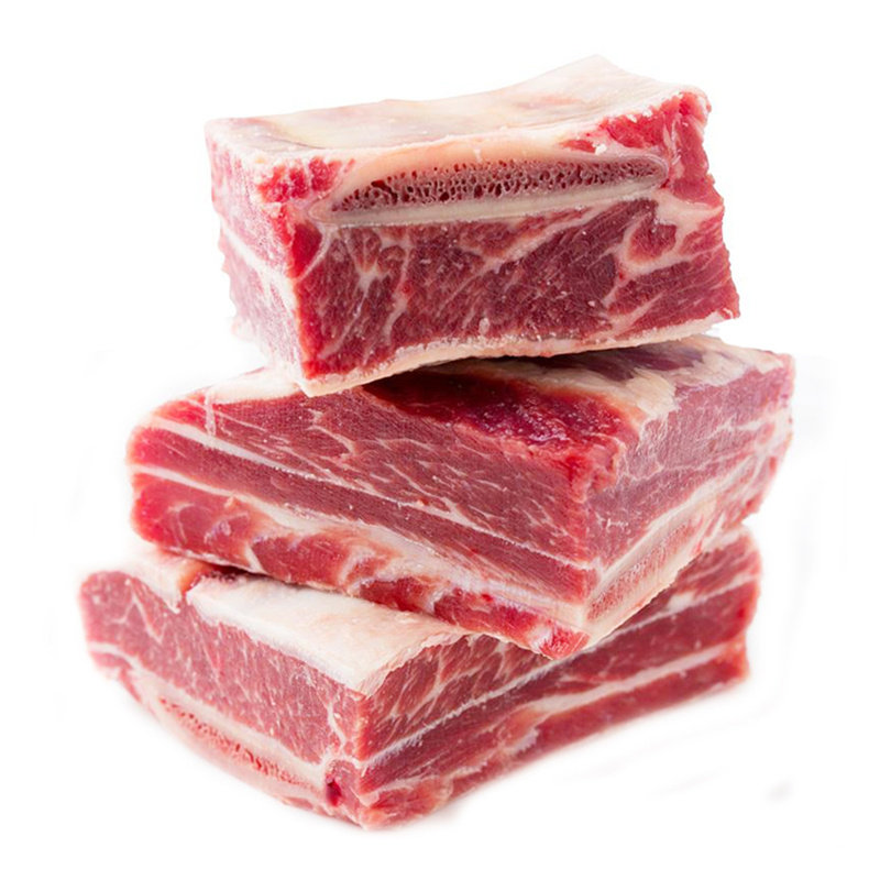 恒都 肋排块2斤牛肋排带骨排骨段排酸生牛肋排牛肉排骨新鲜冷冻