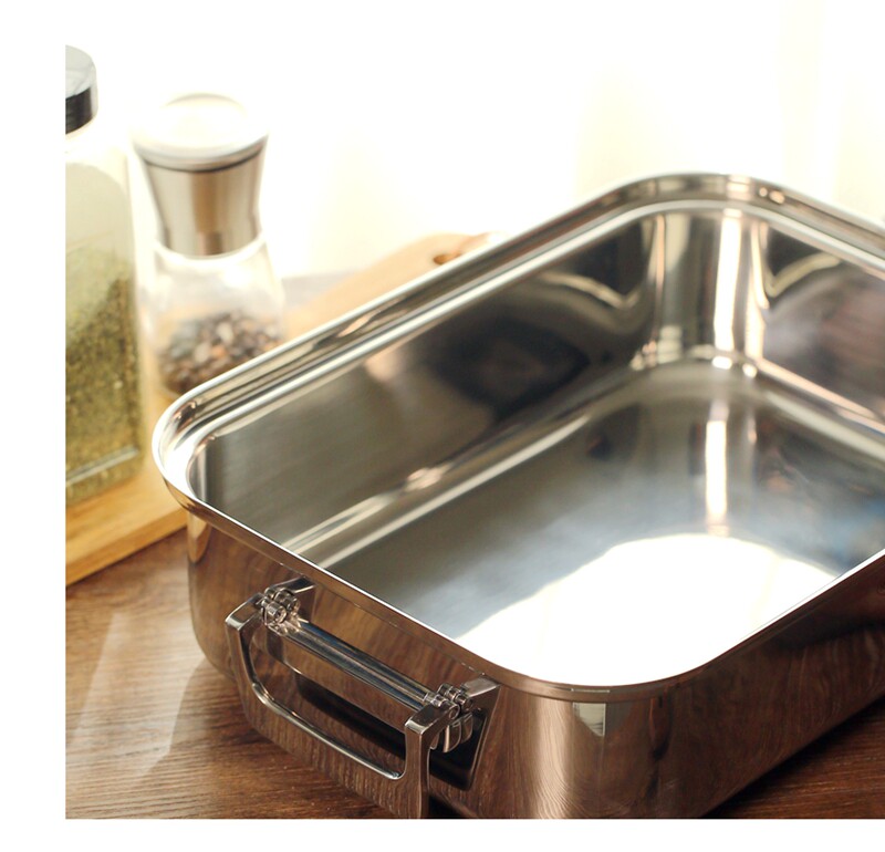 罕见精品德国不锈钢蒸锅长方形烤箱蒸鱼蒸锅