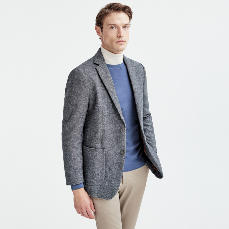 33.3%绵羊毛七匹狼男装2021年休闲西服男士羊毛痞帅休闲西服