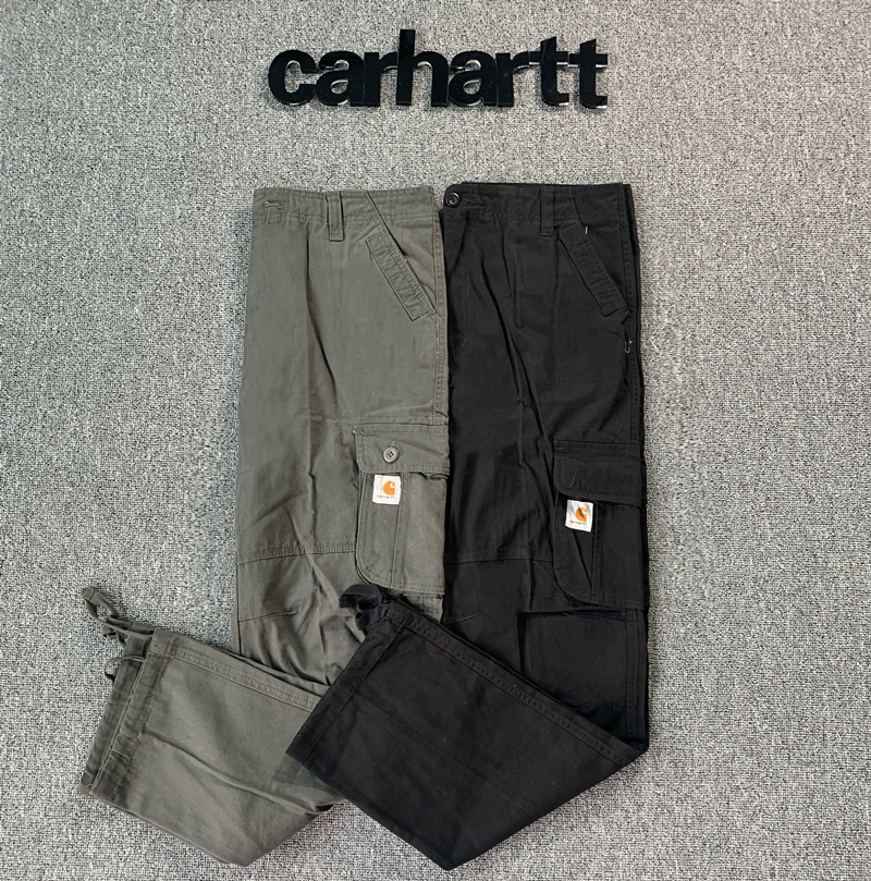 卡哈特carhartt抽绳工装裤束脚直筒休闲裤子男贴布小标秋季新款男