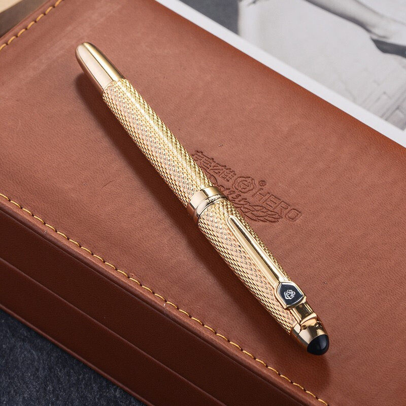 英雄钢笔1115钻石12k金墨水笔男士女士商务办公钢笔