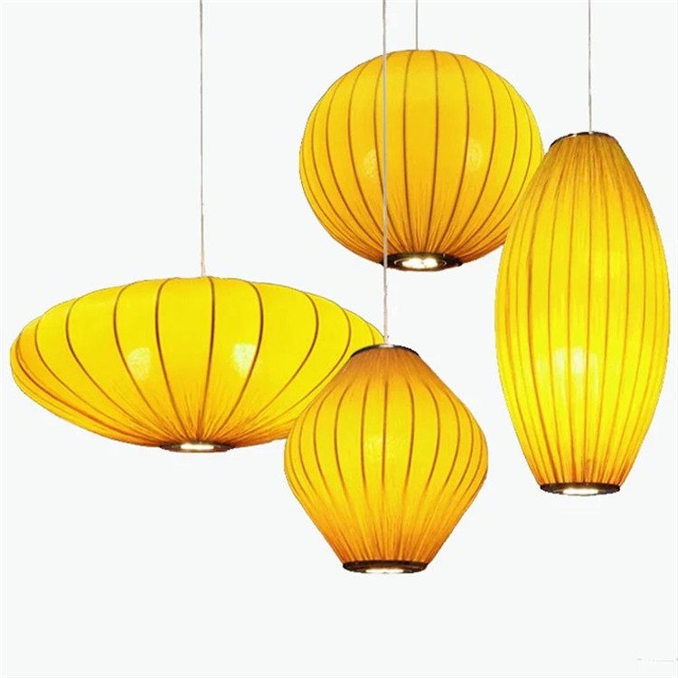 新中式布艺组合吊灯笼吊灯客厅餐厅会所火锅店吊灯