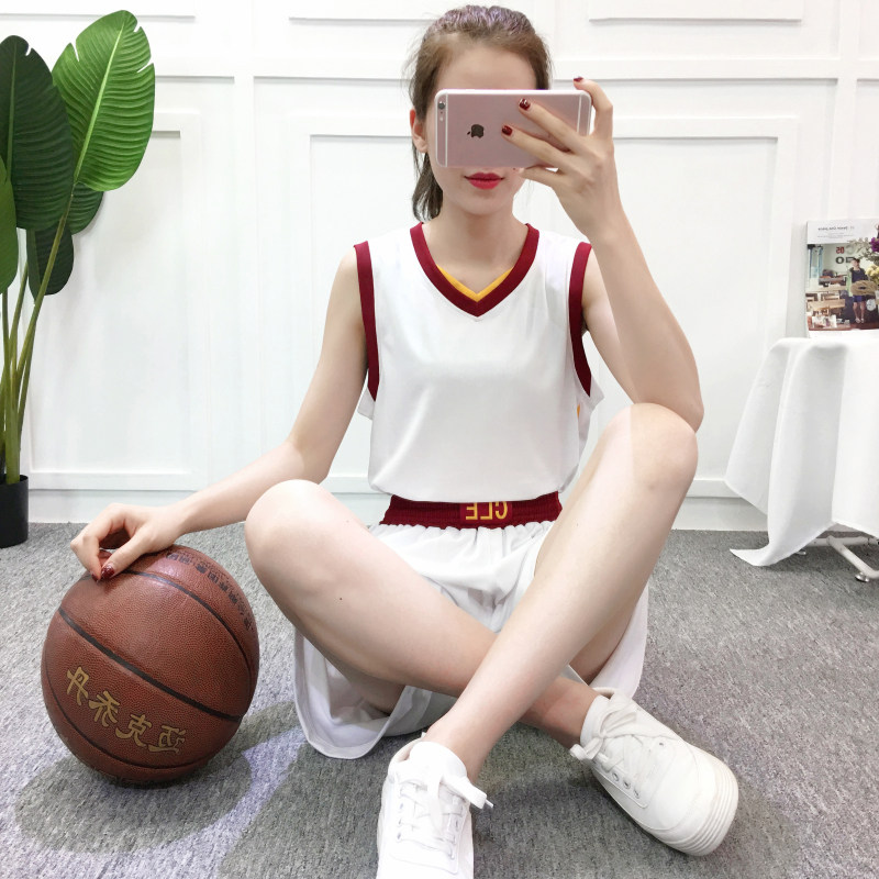 篮球服女套装韩版定制无袖背心篮球衣女子学生班服男女儿童运动服
