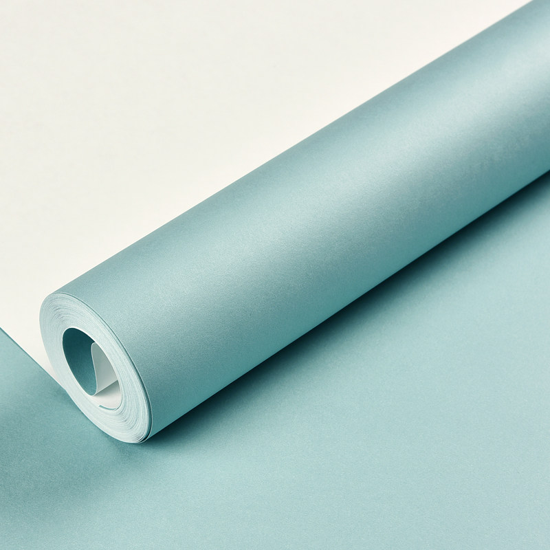 北欧风格青瓷浅青色浅蓝色天蓝壁纸蓝绿色卧室家用电视背景
