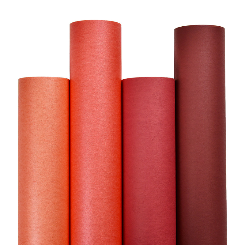 复古大红红色鲜红深酒墙纸无纺布纯色卧室客厅无纺布墙纸