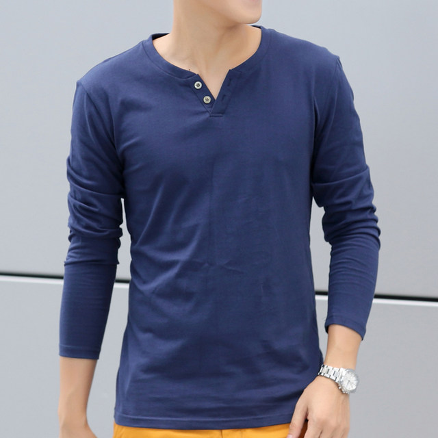Men's Cotton Long Sleeve T-Shirt Top clothes men's wear bottom shirt fashion Korean Plush autumn clothes fashion brand autumn short sleeves Men's Cotton Long Sleeve T-Shirt Top clothes men's wear bottom shirt fashion Korean Plush autumn clothes fashion brand autumn short sleeves