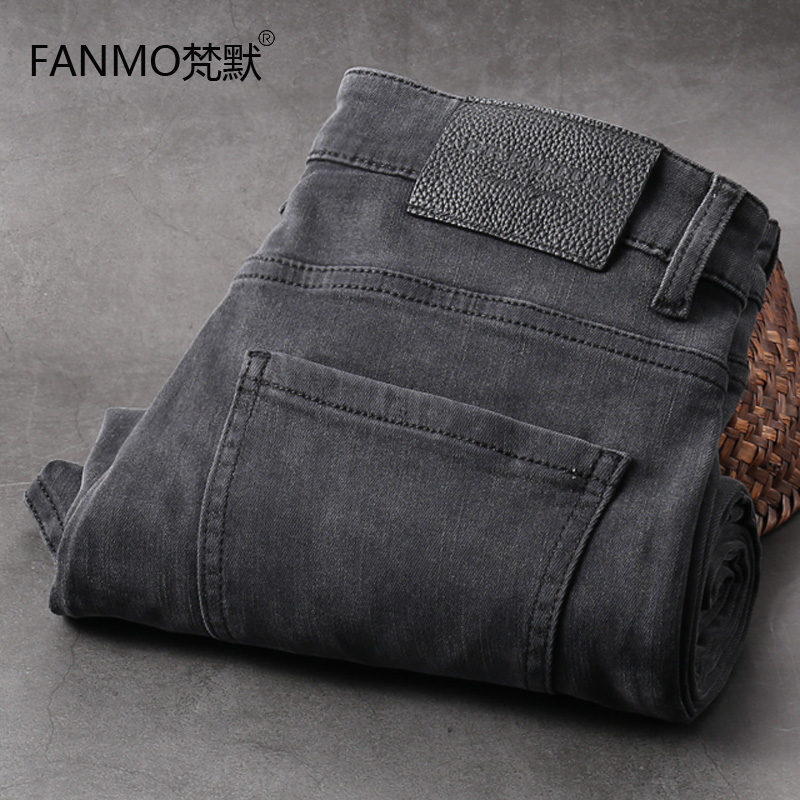 2022新款牛仔裤男士宽松直筒春季黑色男裤春秋款休闲长裤子男潮流