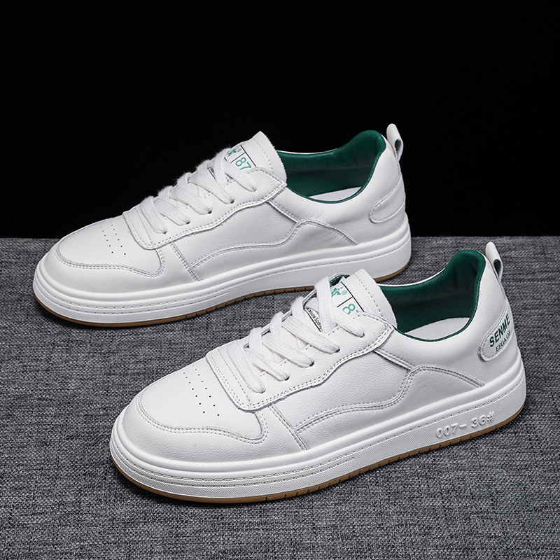 真皮小白鞋女2022新款春季百搭软底软皮运动板鞋春秋白色平底女鞋