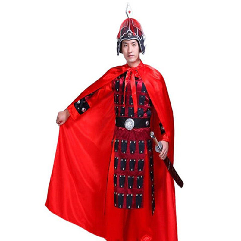古风将军披风战袍奥特曼超人红斗盔甲演出服公司民族服装