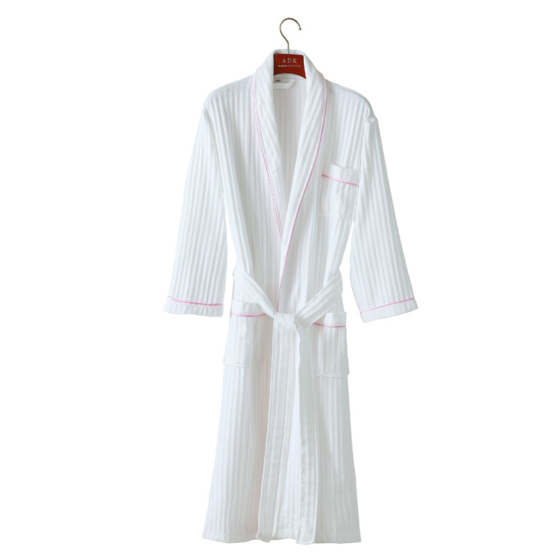 纯棉浴袍吸水女男长薄款情侣性感速干春秋浴衣酒店美容院吸水定制