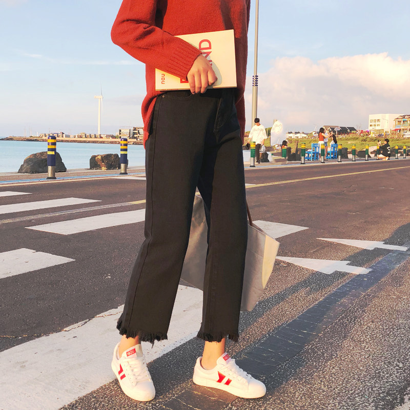 大码mm九分bf筒裤最爱宽松学生韩版显瘦大码女装