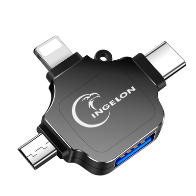 手机读取u盘转换器typec梯形安卓t型口接usb数据线otg三合一适用苹果