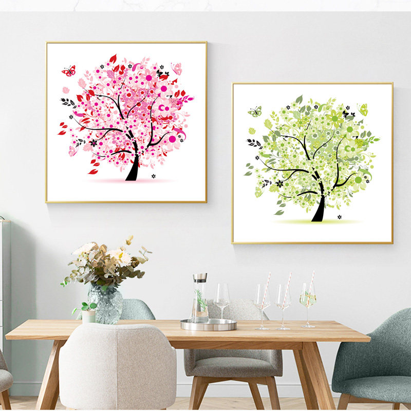 春夏秋冬客厅四季装饰画床头卧室挂画现代简约餐厅温馨现代装饰画
