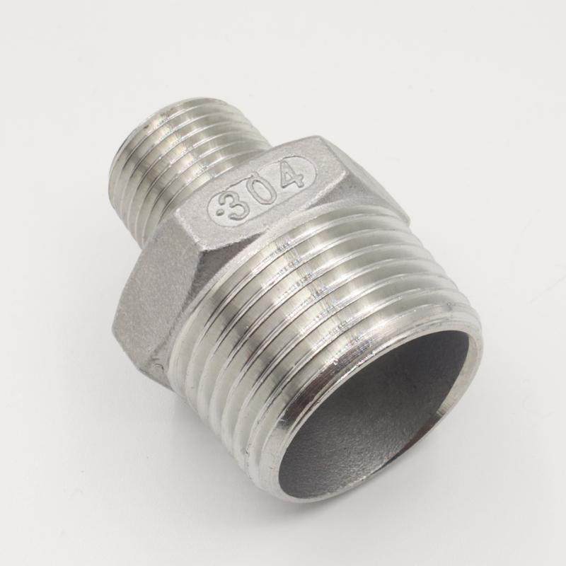 不锈钢变径六角外丝丝大小头外牙直接螺纹直通管接头