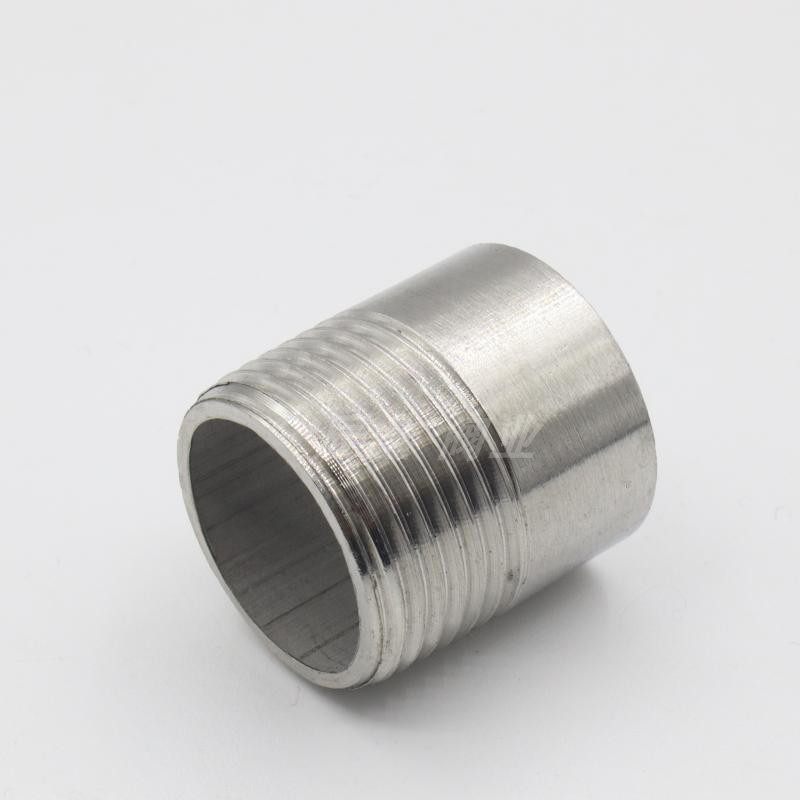 304不锈钢单头外丝201外牙螺纹焊接丝口50mm水管接头加延长4分1寸