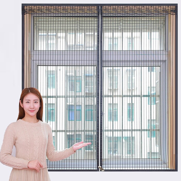 隐形磁性纱门防蚊虫纱窗帘自粘式纱网可拆卸窗纱夏天防蚊门帘家用