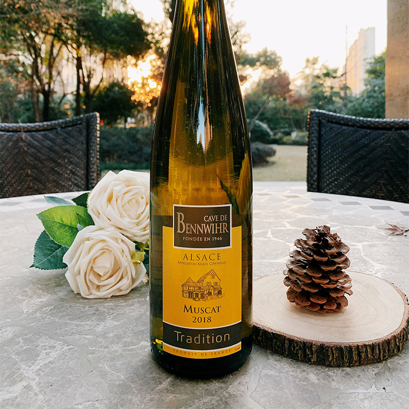 法国阿尔萨斯原品进口本维维尔密斯斯卡岱甜白葡萄酒干白静态葡萄酒