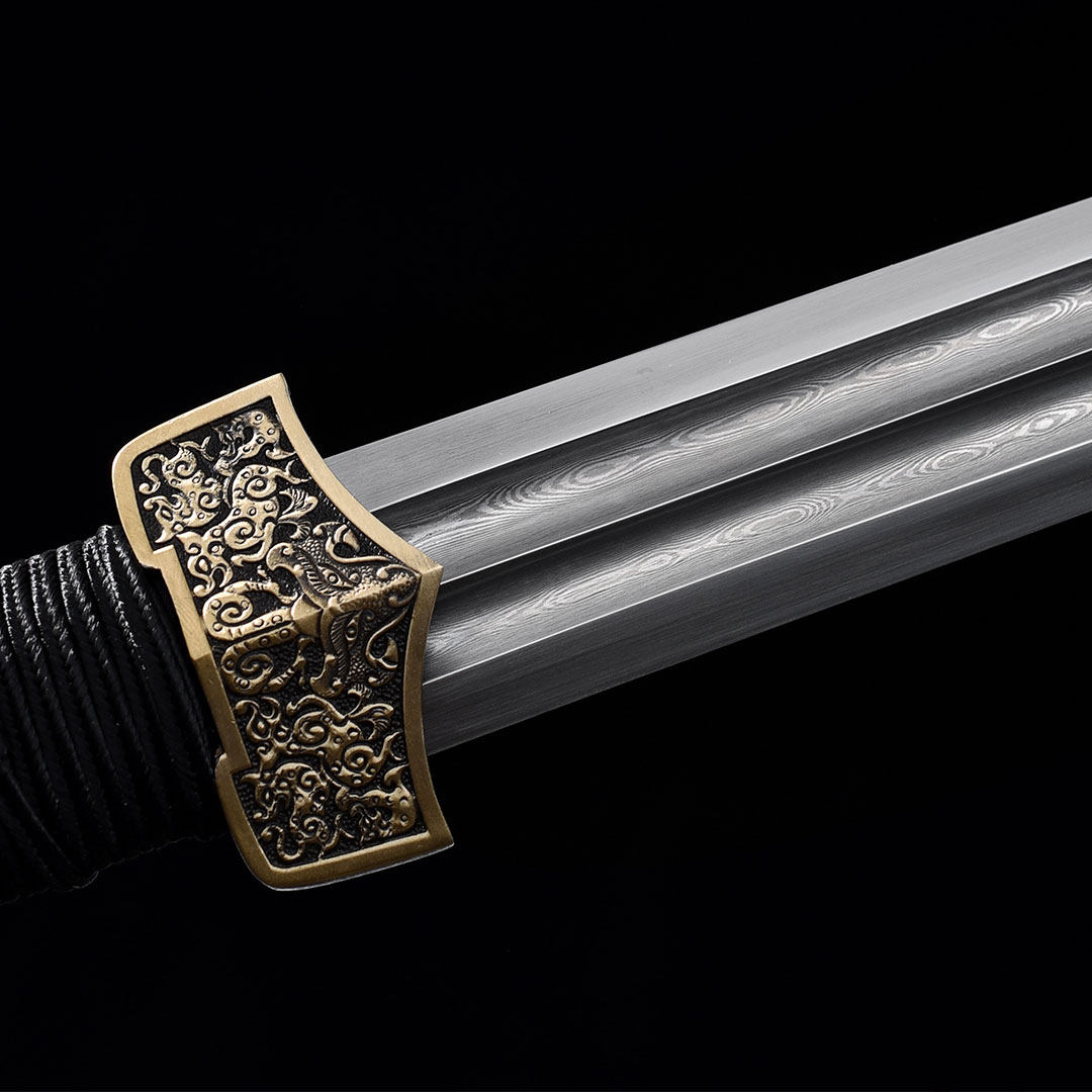 龙泉拙匠宝剑花纹重剑一体刀剑防身八面汉剑刀剑