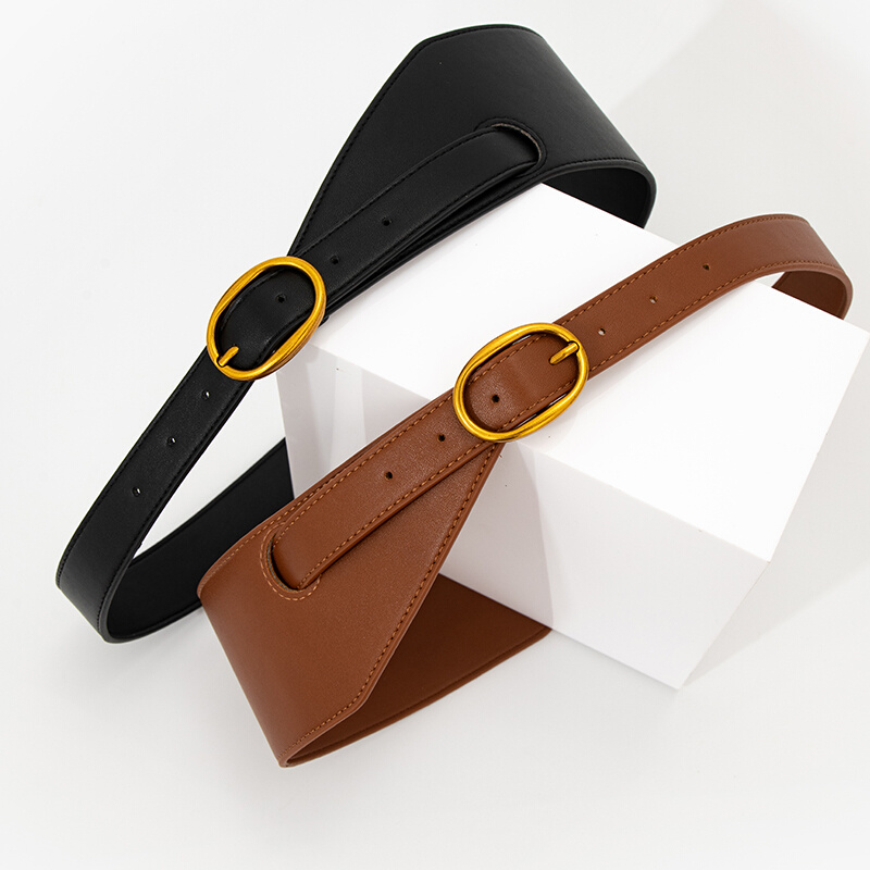 秋季大衣女士腰封软皮皮宽腰带裙子皮带毛衣腰带