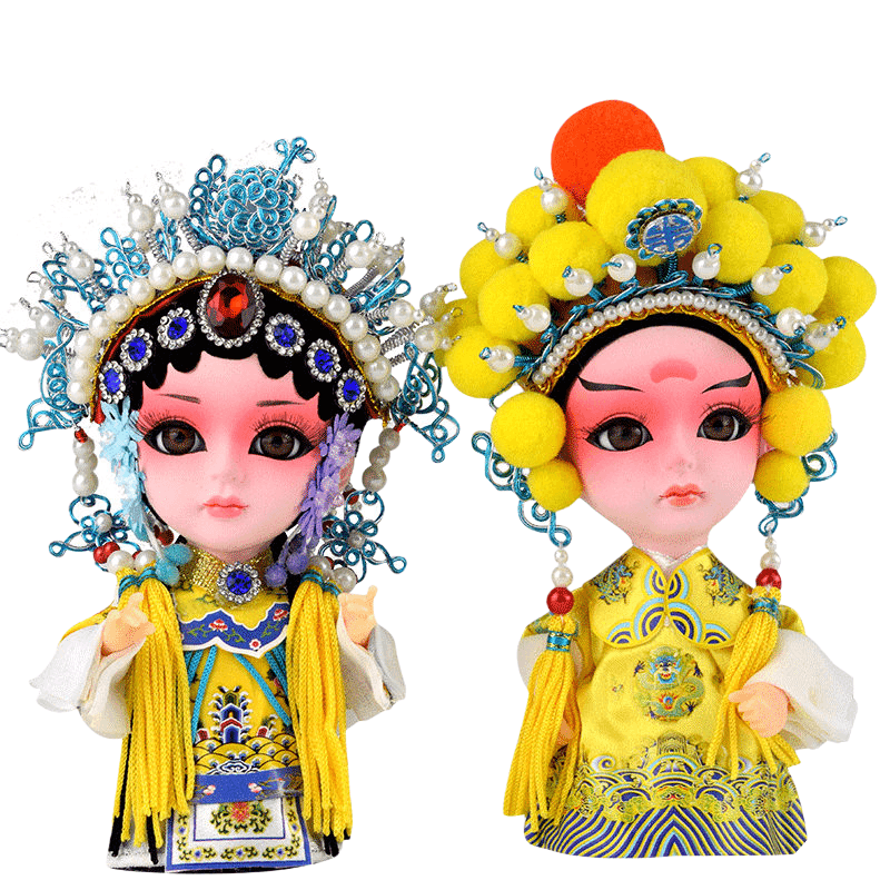 故宫京剧人偶玩偶绢人娃娃摆件礼物纪念品中国绢人