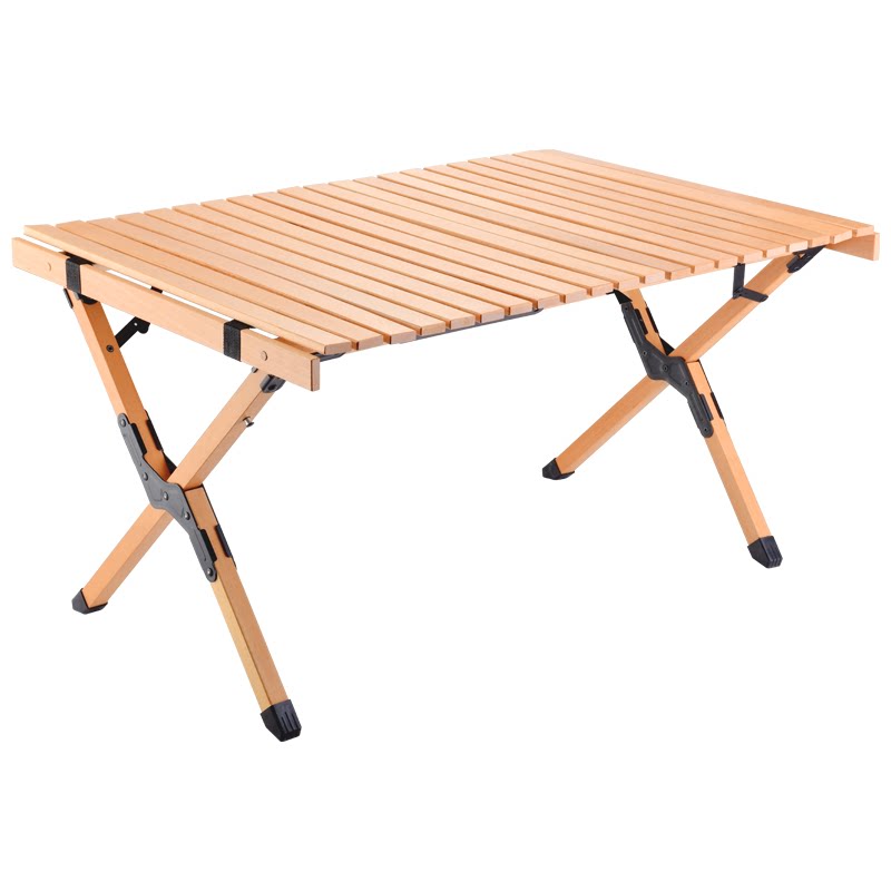 户外桌子折叠桌椅实木蛋卷露营野营野餐用品户外桌子