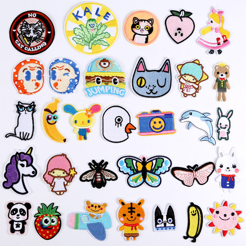 卡通贴补丁贴布儿童衣服装饰贴时尚布贴裤子羽绒服修补洞刺绣贴花