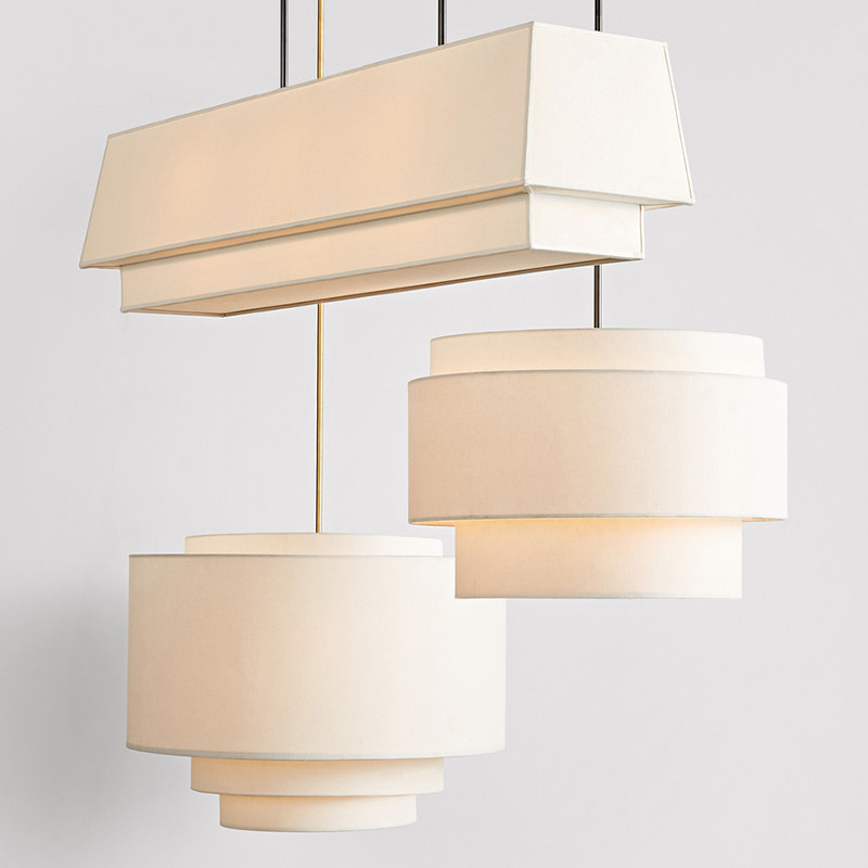 现代简约创意个性北欧客厅卧室民宿酒店餐厅布艺灯罩客厅吊灯