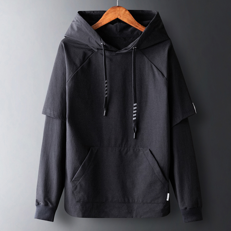春季假两件卫衣男潮ins连帽宽松港风韩版春秋款带帽休闲外套潮牌