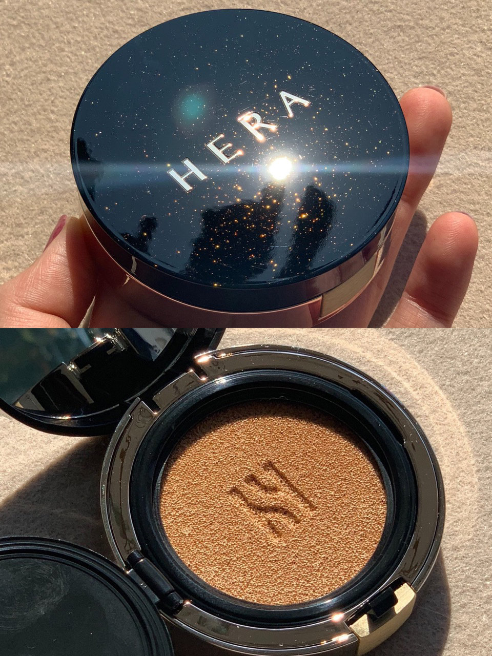 黑金真真好用韩国hera赫拉限量气垫bb霜