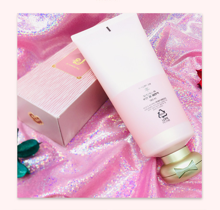 洁面韩国whoo水妍洗面奶粉色水研180ml温和清爽洁面