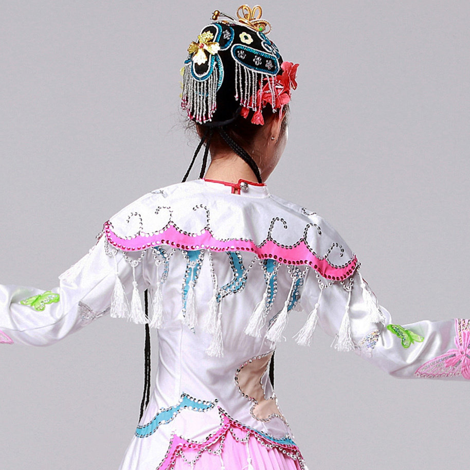 戏曲戏剧服装女古装京剧粉色花旦梁祝演出服 百花争艳戏曲演出服