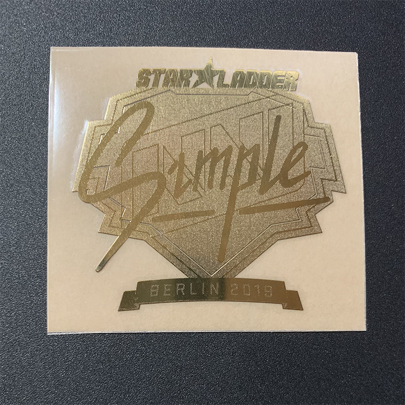 csgo金色签名金属实物金贴s1mple炫金手机手机贴游戏