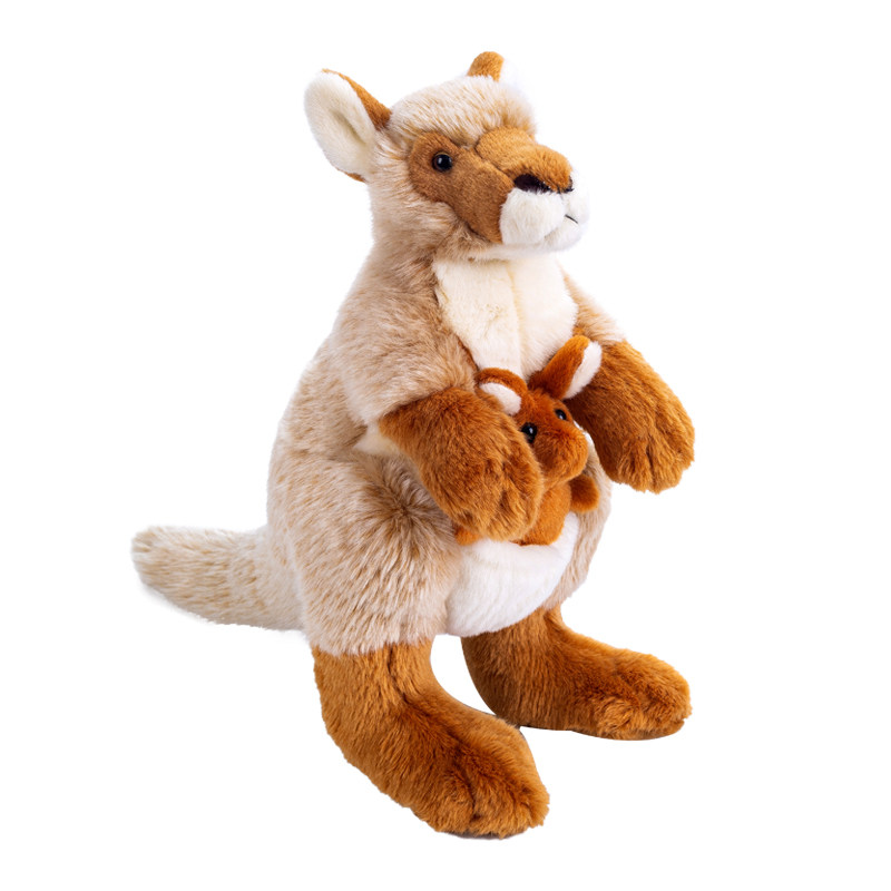 袋鼠毛绒玩具可爱母子娃娃公仔布娃娃儿童玩偶生日毛绒布艺类玩具