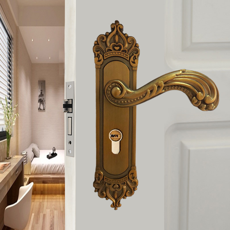 门锁欧式把手实木门家用锁具房间室内永佳佳福机械门锁