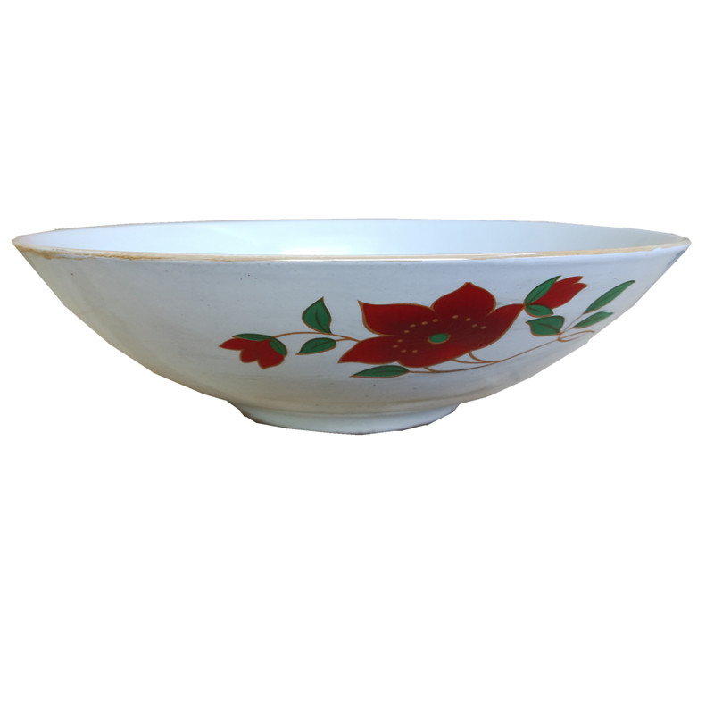 饭碗陶瓷家用小号红花汤碗米菜碗老式儿童碗粥碗碗