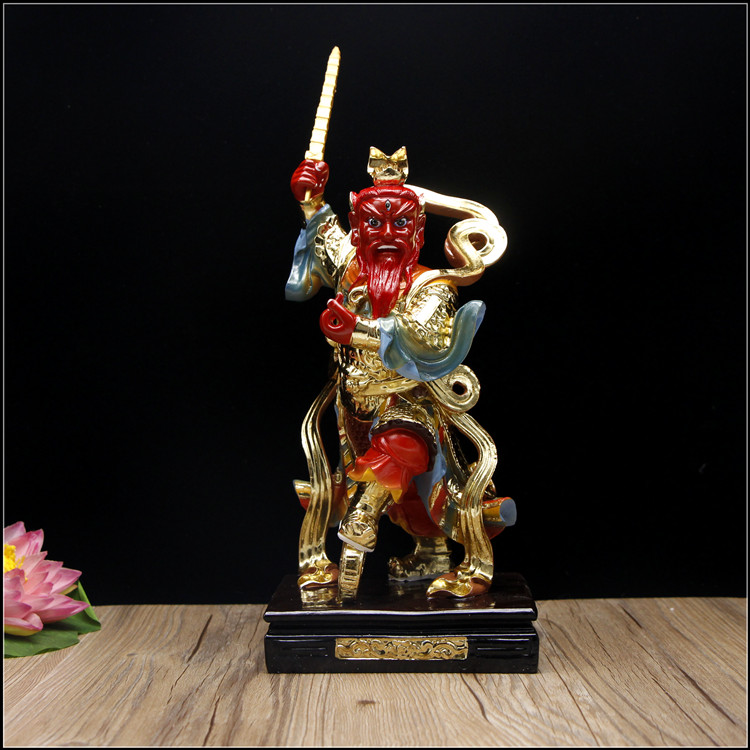 君王灵官王天道教护法站王天爷王隆恩真君火神摆件