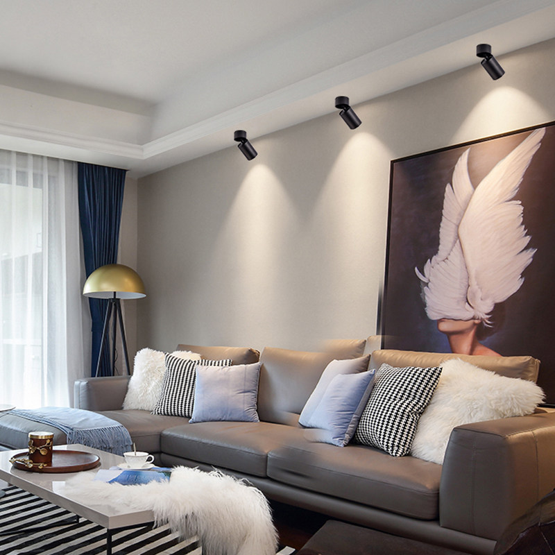 贤城明装led射灯天花花灯单灯客厅电视背景墙射灯