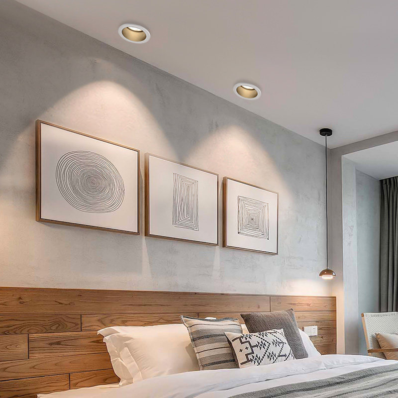 射灯窄边led背景墙洗墙防眩无主设计师用灯见光射灯