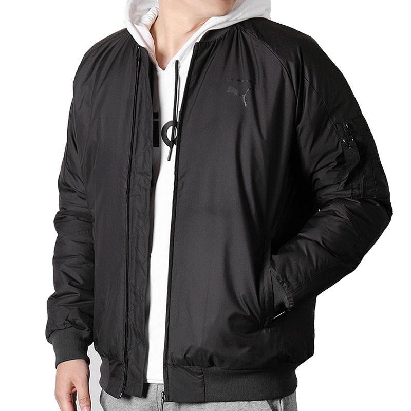 Puma彪马男装春季运动防风保暖休闲立领开衫高密棉外套 577656-15