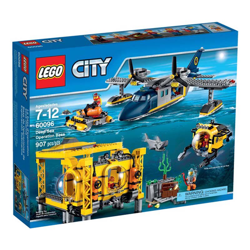 lego乐高深海探险系列勘探探船巨轮直升机潜水艇建构