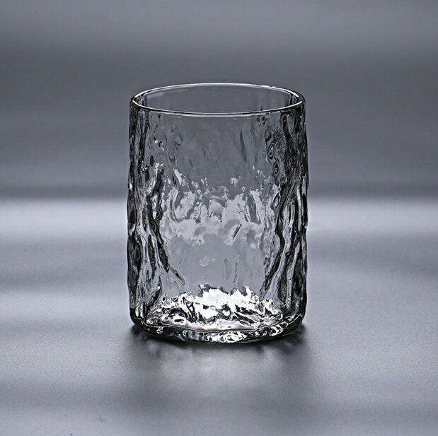 创意锤目耐热男女玻璃马克水杯日式泡茶茶杯玻璃杯