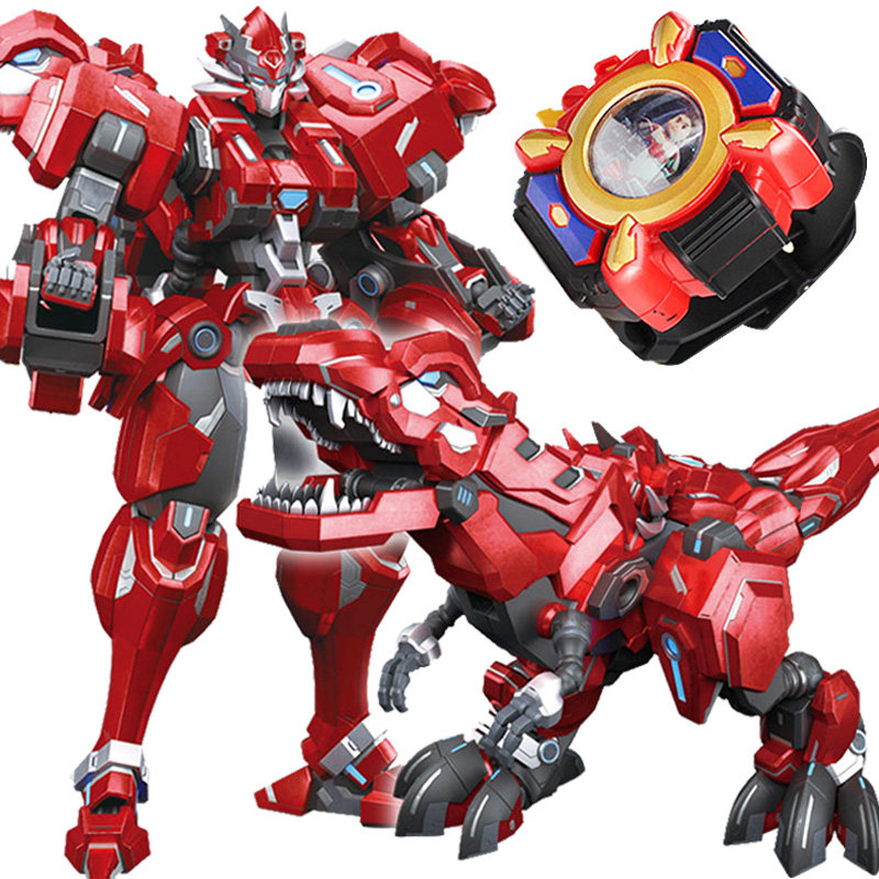钢铁飞龙奥特曼合体变形恐龙玩具暴龙霸王龙金刚儿童机器人