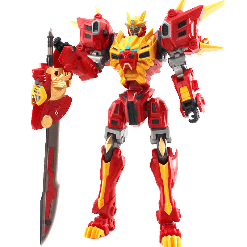 钢铁机器人机甲王机甲武斗金刚玩具飞龙男孩变形儿童机器人