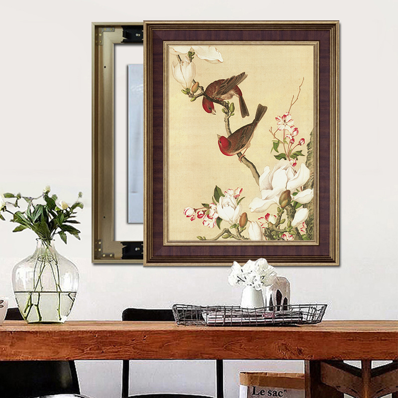 电表新中式客厅装饰配电箱山水国画装饰画中式遮挡
