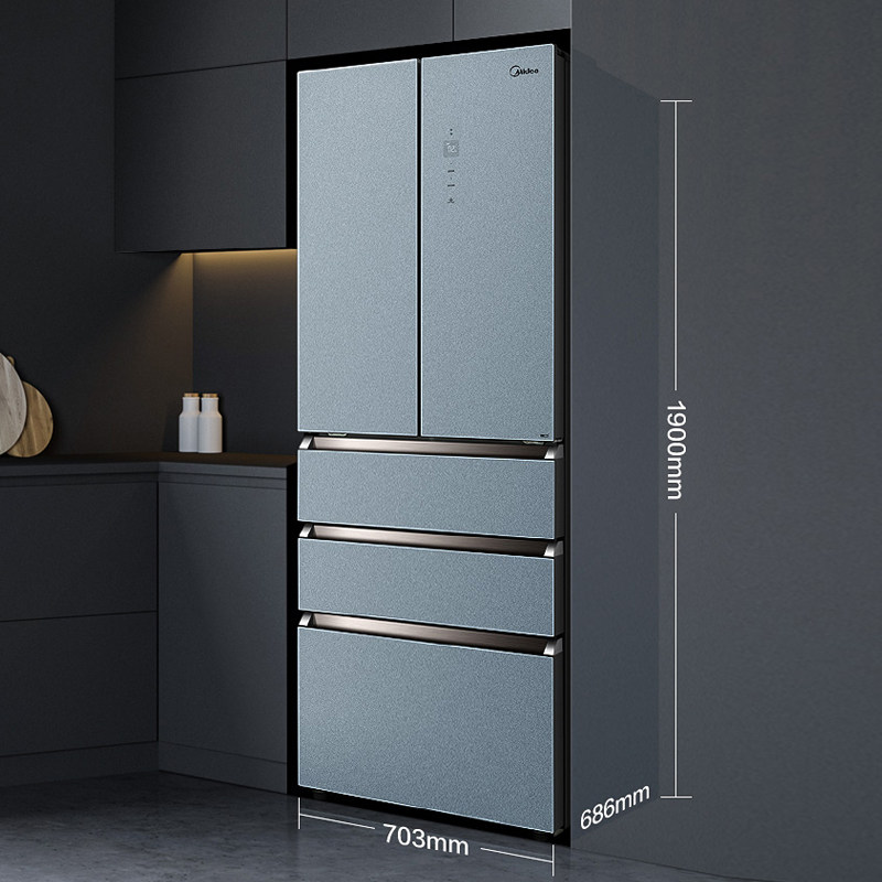 美的超薄法式五门多门19分钟净味一级变频智能厨房冰箱