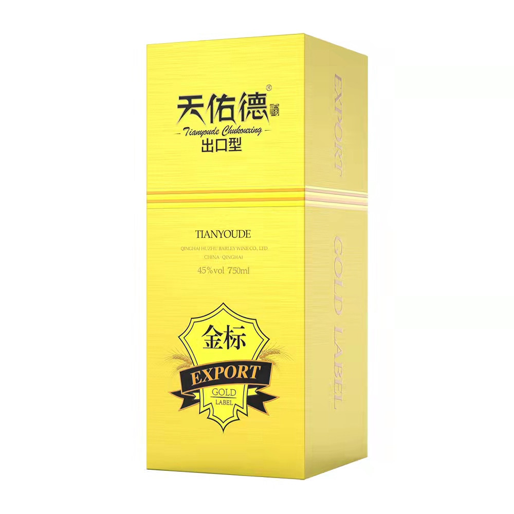 天佑佑德青稞出口型金标46度750ml清香香型白酒白酒