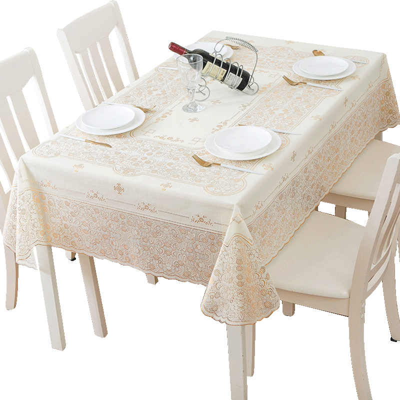 桌布欧式烫金pvc免洗西餐台布布艺餐桌垫子桌布
