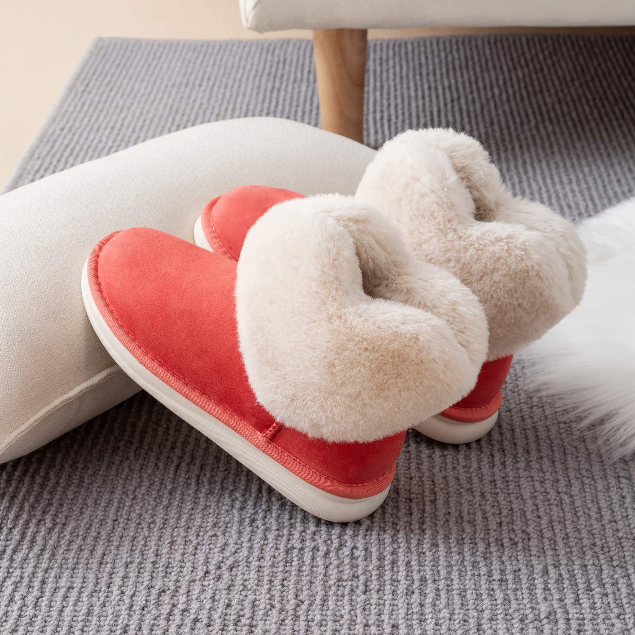 朴西雪地加绒冬季棉鞋保暖加厚西可高帮包拖鞋居家棉拖