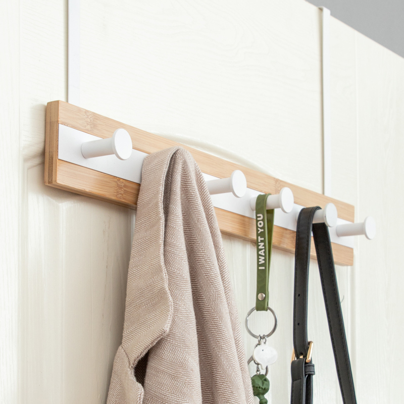 挂衣门后挂钩衣架卧室衣服门上收纳置物架免钉挂钩